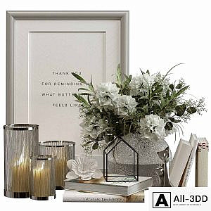 Decorative set with candles