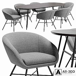 Dining chair Amur and table Norfort