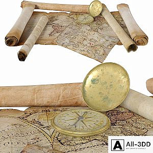 Parchment Scroll/Papirus Map