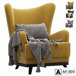 Armchair Oxford Velvet Yellow by Divan.ru / Armchair Oxford Velvet Emerald