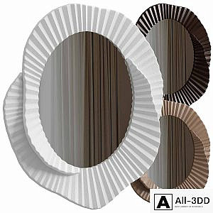 Issey mirror with 3 materials