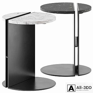 Maami Home HALF CALACATTA VIOLA Marble Side Tables