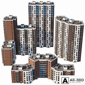 Set of multi-storey buildings