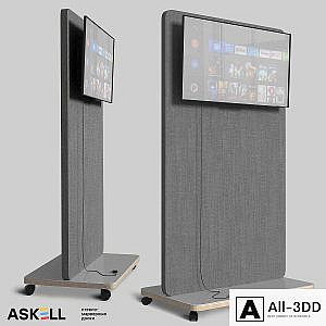 Mobile whiteboard with acoustic panel function "ASKELL Mobile 3MA100170"