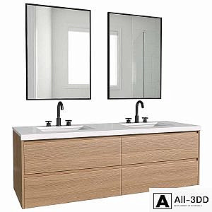 Modern Bathroom Furniture.Washbasin Cabinet With Built-in Basin
