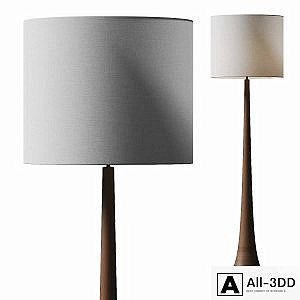 Rose and Gray Mango Wood Floor Lamp