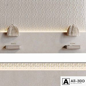 Decorative 3D wall panel 009