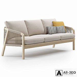 Outdoor Garden Woven Lounge 3 seater Sofa by Kettler