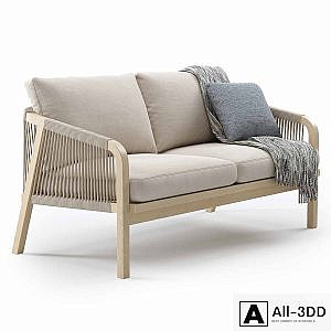 Outdoor Garden Woven Lounge 2 seater Sofa by Kettler