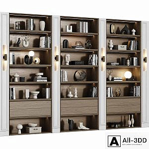 Neoclassical modular shelving unit 01