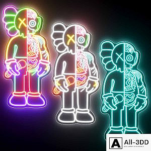 KAWS Neon Sign