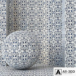 Moroccan Tile Texture 4K - Seamless - 4 Color