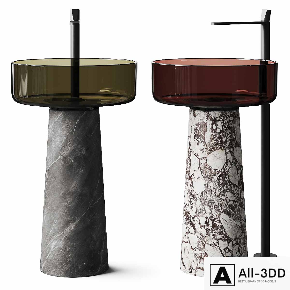 Antonio Lupi Albume Washbasin & Indigo Freestanding Mixer modern interior 3D model Antonio Lupi Albume Washbasin & Indigo Freestanding Mixer
