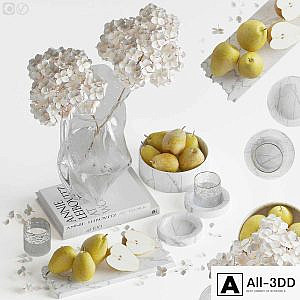 Decorative set with hydrangea - 03