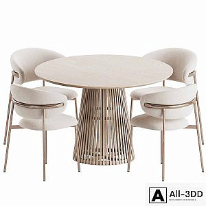 Oleandro Chair Jeanette Table Dining Set