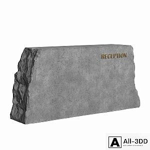 stone reception desk