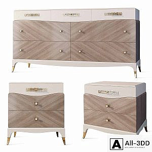 Chest of drawers bedside table Tempo Caracole Classic