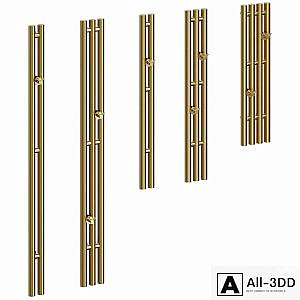 Vertical, narrow heated towel rails. 5 items