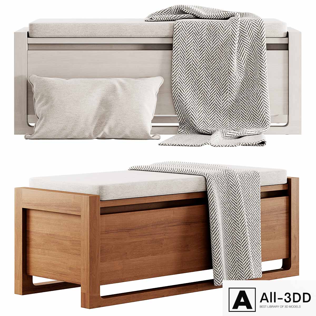 Matera Storage Bench Cushion by Design Within Reach modern interior 3D model Matera Storage Bench Cushion by Design Within Reach