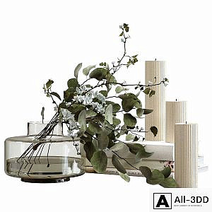 Decorative set with candles