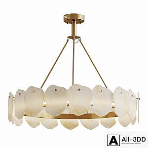 Chandelier Marble Lucretia Marble Round Chandelier 80 cm