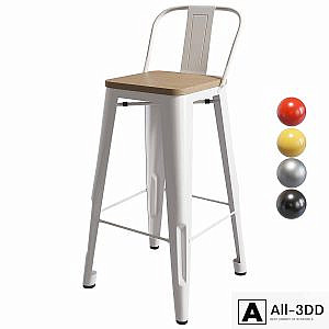 OM Bar stool Tolix with backrest