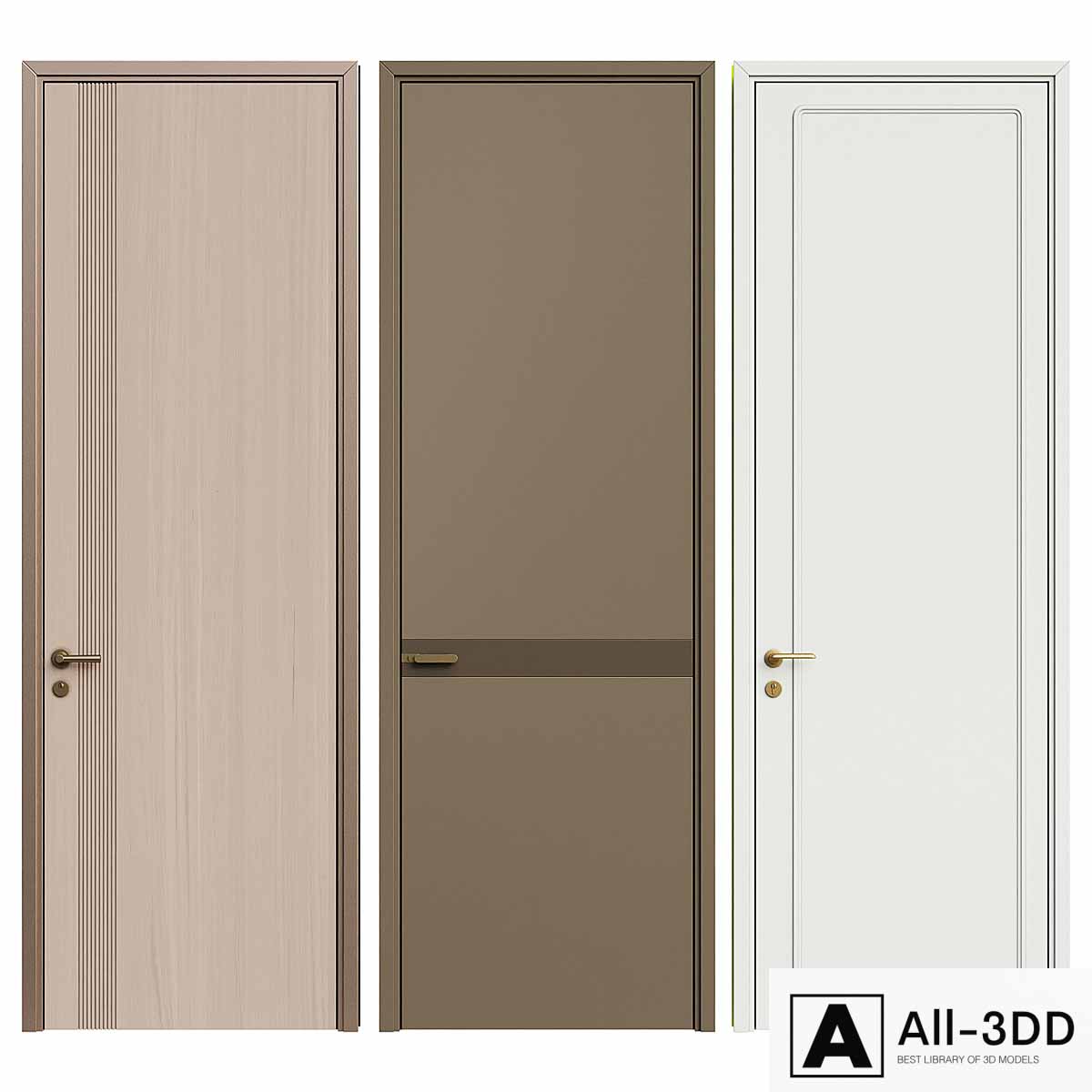 interior door 138 - OppeinHome modern interior 3D model interior door 138 - OppeinHome