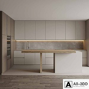 Modern corner kitchen with island 1