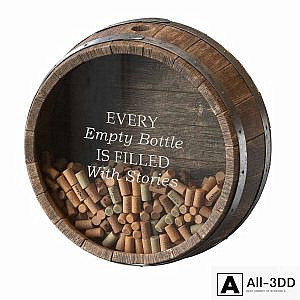 Wall decorative wine barrel