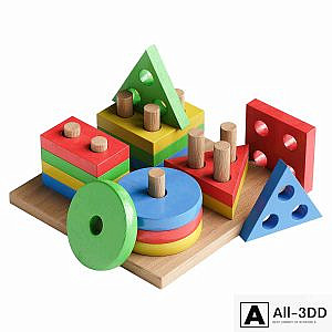 Geometric Montessori toys