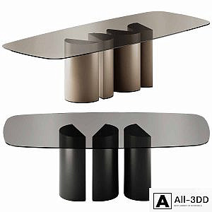 Plai Rectangular Crystal Table by Eforma