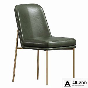 Jack Metal Frame Leather Dining Chair WestElm