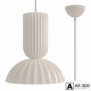 Jeanne Fluted White Porcelain Dome Pendant