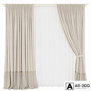 Light herringbone curtains