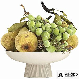 bowl of pearls and grapes