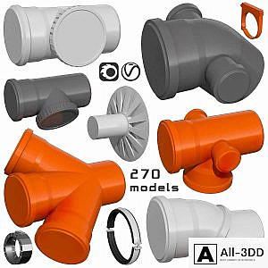 Counstraction designer water supply sewerage pipes fittings clamps crosspieces couplings