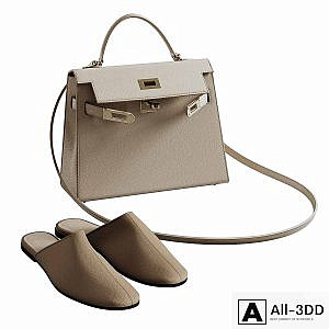 Hermes bag and mules