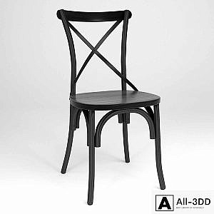 Chair BELLA CROSS black + ebony