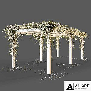Pergola with flowers