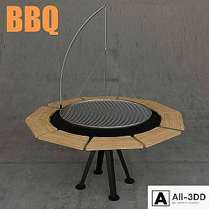 Round barbecue