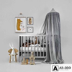 Cot with canopy