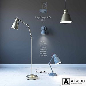 A set of Regenbogen Life lamps from the Hof collection