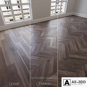 Parquet natural, ancient oak, 3 types. Linear, chevron, herringbone.