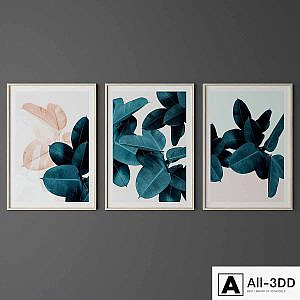 Set of Tropical Leaf Print
