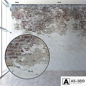 Aged wall with masonry