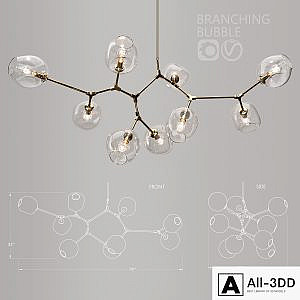 Branching bubble 9 lamp