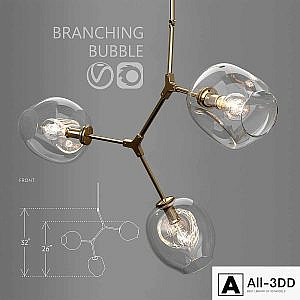 Branching bubble 3 lamps