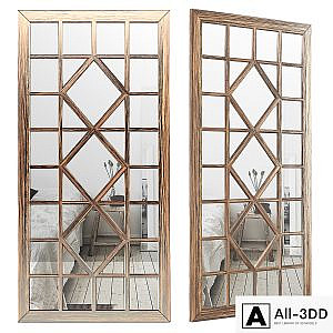 Rectangular Ivory Accent Wall Mirror LRKM2415