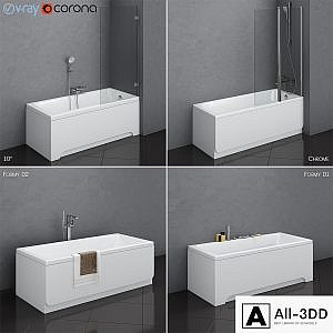 A set of baths Ravak set 13 (10 °, Chrome, Formy 01, Formy 02)