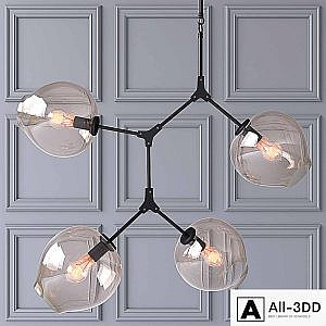 Ceiling lamp Branching Bubbles 4 lamps